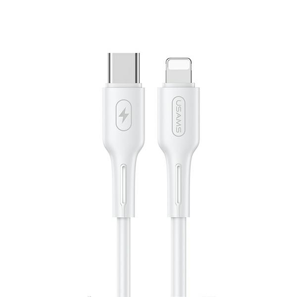 Kabel USAMS USB-C Apple Lightining U43 30W PD 1.2m Biały
