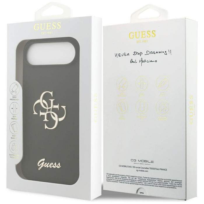 Etui Guess Silicone Big 4G Script do     iPhone Air czarny