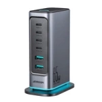 Ładowarka Joyroom JR-TCM02 wieloportowa GaN 65W EU 4x USB-C 2x USB-A - ciemnoszara