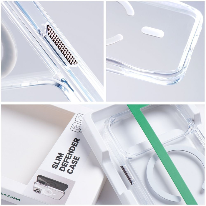 ROAR futerał SLIM DEFENDER kompatybilny z MagSafe do IPHONE 17 Pro transparentny