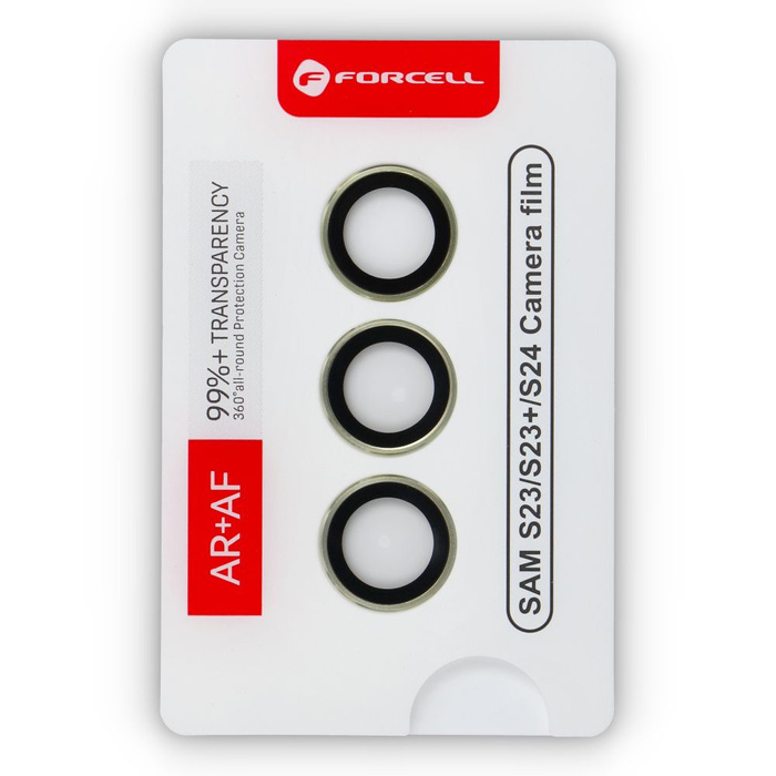 Szkło hartowane Forcell Premium do aparatu - do Samsung Galaxy S24 Żółty