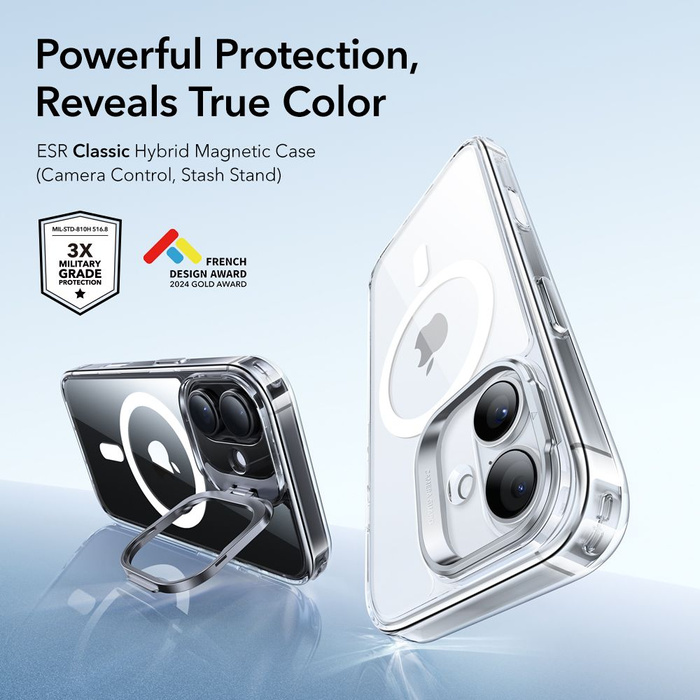 ESR CLASSIC HYBRID KICKSTAND MAGSAFE IPHONE 17 CLEAR