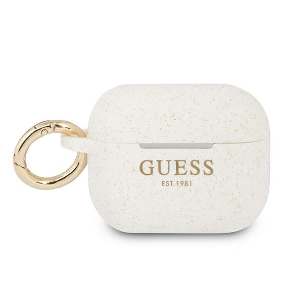 Etui GUESS Apple AirPods Pro Silicone Glitter Biały Case