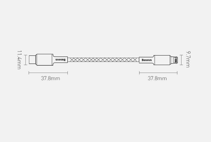 Baseus kabel USB Typ C - Lightning szybkie ładowanie Power Delivery 20 W 2 m biały (CATLGD-A02)