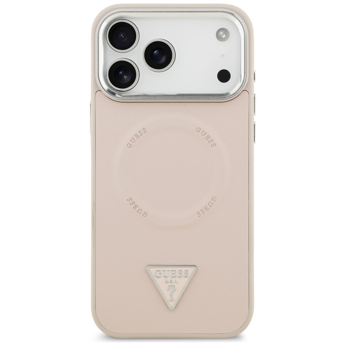 Etui Guess Triangle Logo MagSafe do      iPhone 17 Pro różowy
