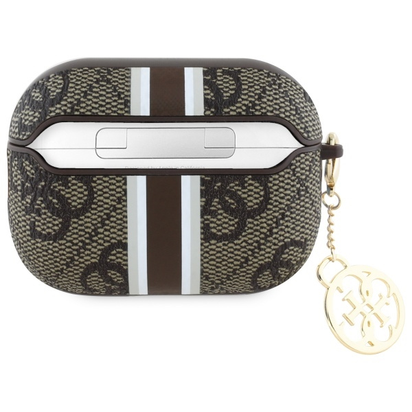 Guess GUAP2P4RPSW AirPods Pro 2           (2022/2023) cover brązowy/brown 4G Printed Stripes Charm