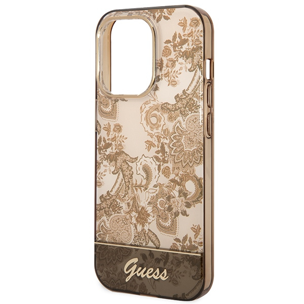 Etui GUESS Apple iPhone 14 Pro Max Porcelain Collection Brązowy Hardcase