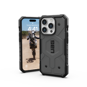 Etui UAG Pathfinder Magsafe - obudowa ochronna do iPhone 15 Pro kompatybilna z MagSafe (silver) Case