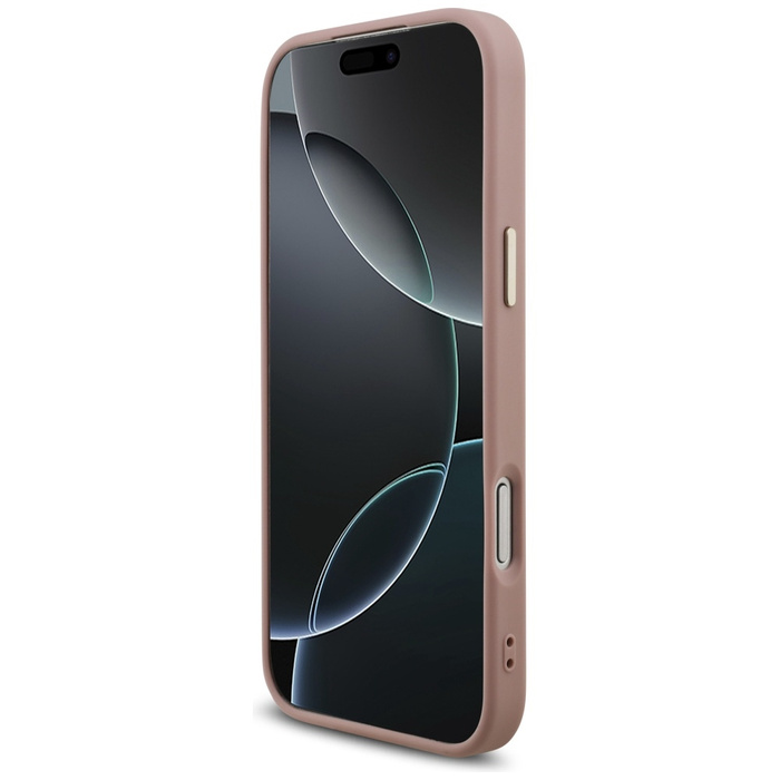 Etui Guess Fixed Glitter Big 4G Metal    Frame do iPhone 17 Pro Max różowy