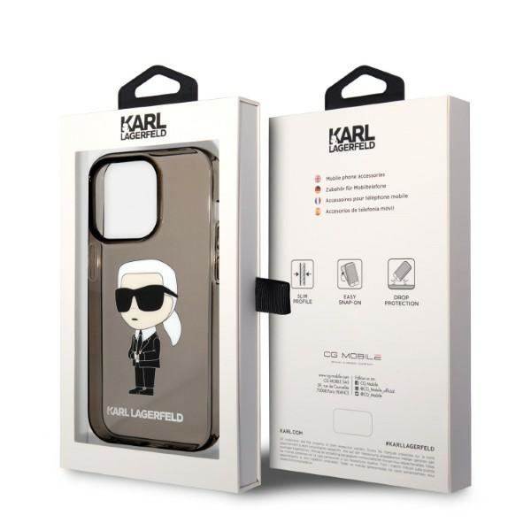 Etui KARL LAGERFELD Apple iPhone 14 Pro Max Ikonik Karl Lagerfeld Czarny Hardcase