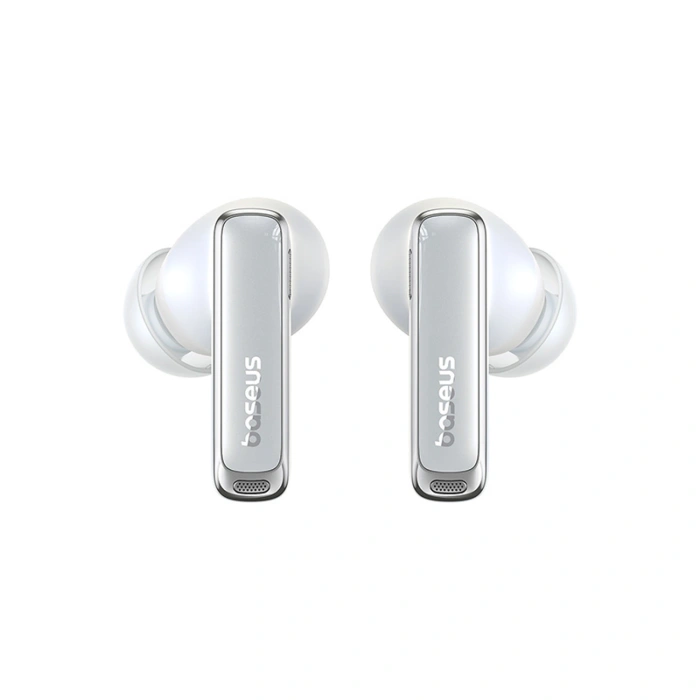 Słuchawki Baseus Bowie M2s Ultra TWS bezprzewodowe dokanałowe z interaktywnym ekranem - białe