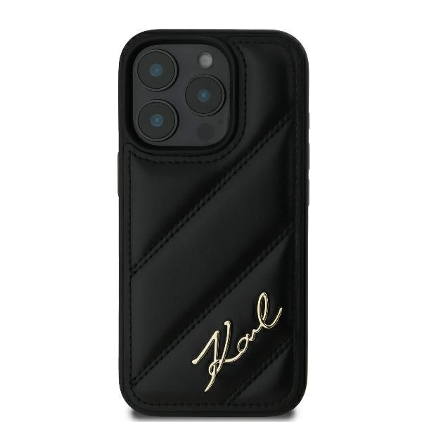 Etui Karl Lagerfeld iPhone 16 Pro 6.3" czarny/black hardcase Quilted Signature