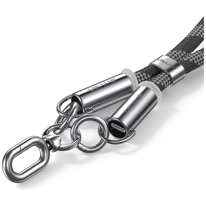 Smycz do telefonu z kablem do ładowania  Usams SJ745 60W USB-C do USB-C 1.2m różowy