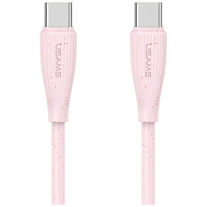Kabel USAMS Green Series SJ716 60W USB-C do USB-C 1m różowy
