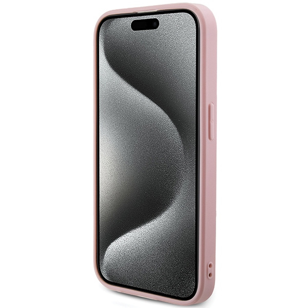 Etui Guess GUHCP14XPSAIRSP iPhone 14 Pro Max 6.7" różowy/pink hardcase Saffiano Iridescent Script Case