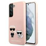 Etui KARL LAGERFELD Samsung Galaxy S22 Plus Silicone Ikonik Karl & Choupette Różowy Hardcase