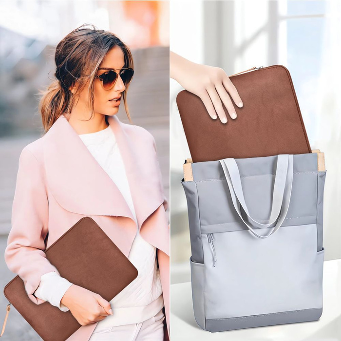 ETUI NA LAPTOPA 1314 TECH-PROTECT FLEECE BRĄZOWE