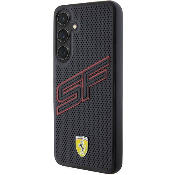 Etui Ferrari FEHCS24MPINK Samsung Galaxy S24+ S926 czarny/black hardcase Big SF Perforated Case