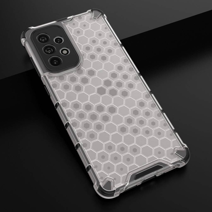 ETUI Honeycomb etui pancerny pokrowiec z żelową ramką Samsung Galaxy A73 przezroczysty CASE
