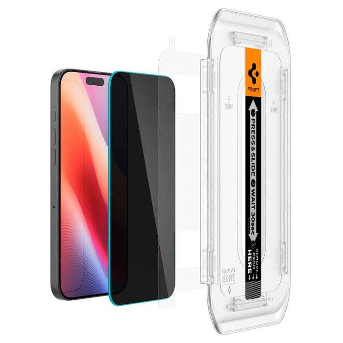 SZKŁO PRYWATYZUJĄCE SPIGEN GLAS.TR ”EZ FIT” 2-PACK IPHONE 16 PRO, 17, 17 Pro PRIVACY