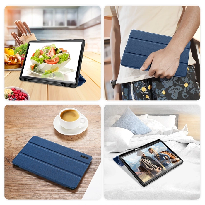 Etui z podstawką Dux Ducis Domo Samsung Galaxy Tab S9 FE - niebieskie