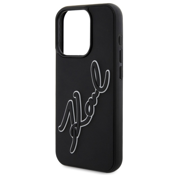 Karl Lagerfeld KLHCP15X3DRKSDLK iPhone    15 Pro Max 6.7" czarny/black hardcase 3D Rubber Signature