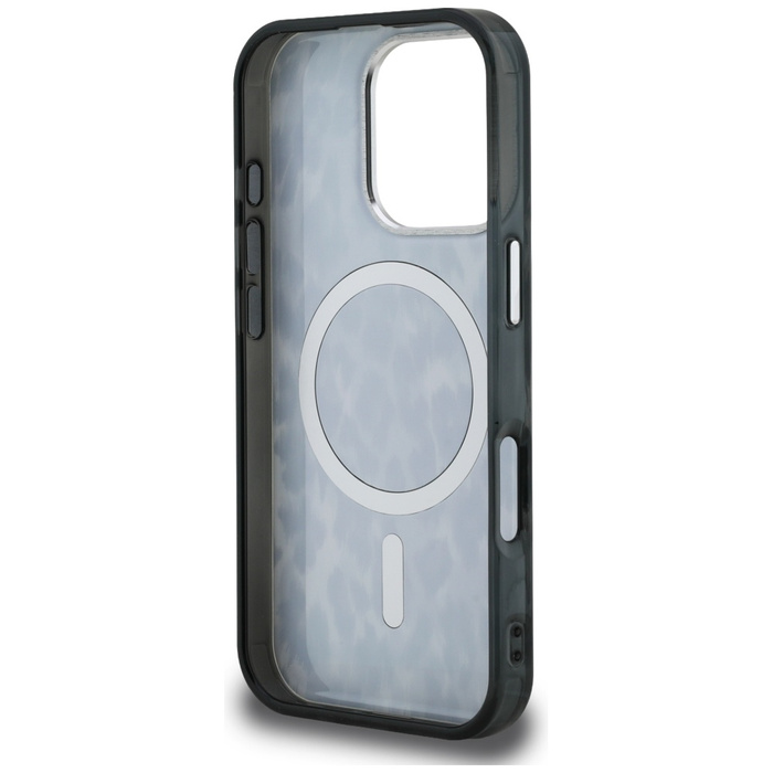 Etui Karl Lagerfeld IML Leopard Pattern  MagSafe do iPhone 16 Pro czarny