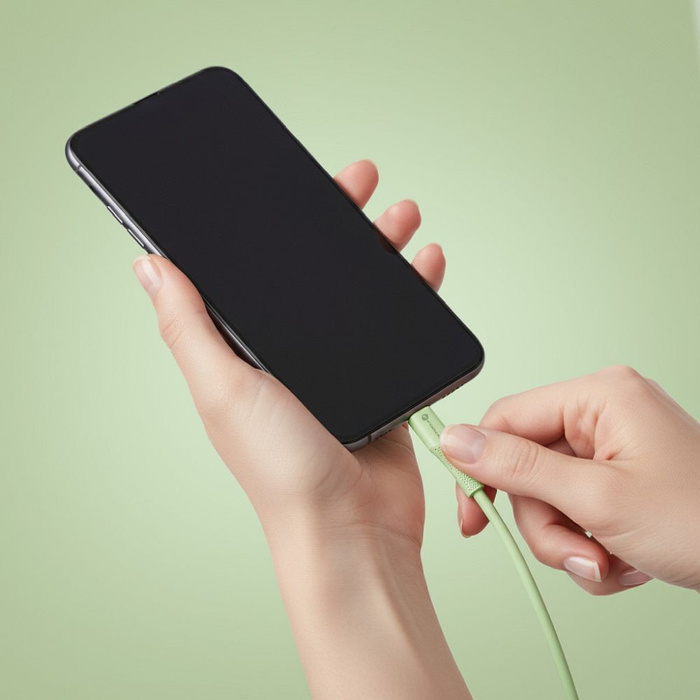 Kabel USB C do USB C Forcell F-Energy QC4.0 PD 5A 100W Silicone 1 m C347 zielony