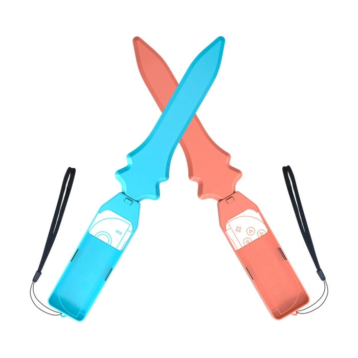 Pakiet akcesoriów rodzinnych 15 w 1 do konsoli Nintendo Switch 2 - zestaw pomarańczowy i niebieski