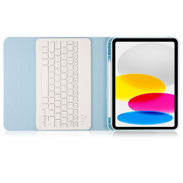 ETUI TECH-PROTECT SC PEN + KEYBOARD IPAD 10.9 2022 SKY BLUE