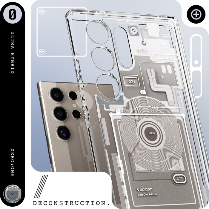 Etui Spigen Ultra Hybrid Galaxy S24 Ultra Zero One Natural Titanium Case