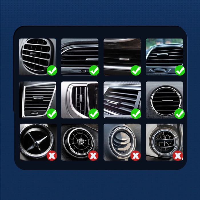 Joyroom samochodowy uchwyt magnetyczny bezprzewodowa indukcyjna ładowarka Qi 15W (kompatybilna z MagSafe do iPhone) na kratkę nawiewu srebrny (JR-ZS291)