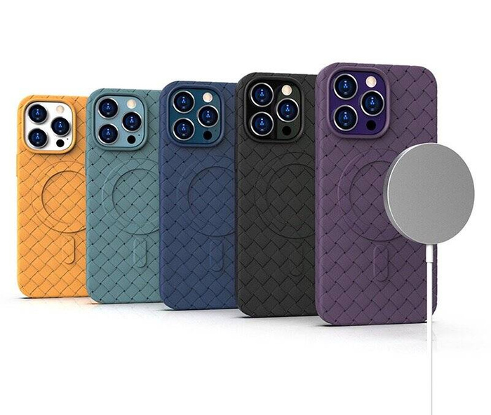 Etui Plecione etui MagSafe Woven Case do iPhone 15 Pro - czarne Case