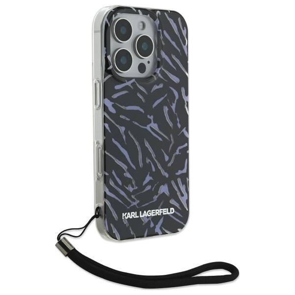 Etui Karl Lagerfeld iPhone 16 Pro Max 6.9" fioletowy/purple Zebra With Cord