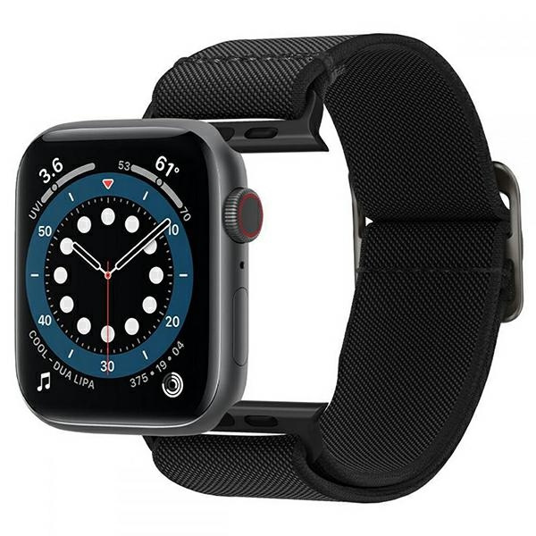 Pasek SPIGEN Fit Lite Apple Watch 6 / 7 / 8 / 9 / 10 / SE / ULTRA 1 / 2 (44 / 45 / 46 / 49 MM) BLACK Czarne