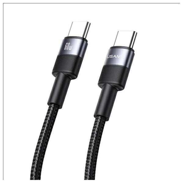 USAMS Kabel USB-C na USB-C 60W 1.2m       Aluminum Alloy Data Cable SY Series SJ724USB01 (US-SJ724)