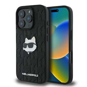 Etui Karl Lagerfeld iPhone 16 Pro Max 6.9" czarny/black hardcase Monogram Choupette Head Pin