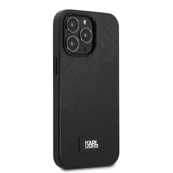 Etui Karl Lagerfeld iPhone 13 Pro / 13 6,1" Hardcase Czarny/black Saffiano Plaque Case