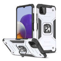 Wozinsky Ring Armor pancerne hybrydowe etui pokrowiec + magnetyczny uchwyt Samsung Galaxy A22 4G srebrny Wozinsky Ring Armor pancerne hybrydowe etui pokrowiec + magnetyczny uchwyt Samsung Galaxy A22 4G srebrny