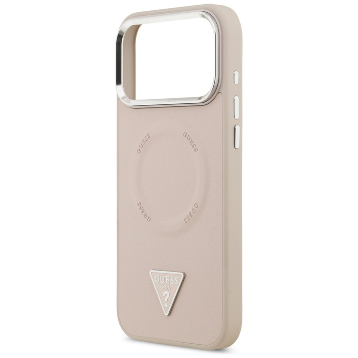 Etui Guess Triangle Logo MagSafe do      iPhone 17 Pro różowy