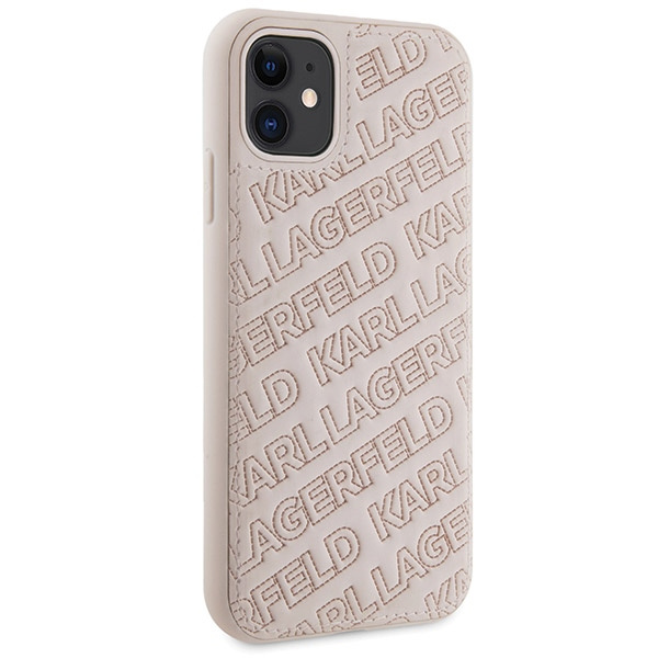 Etui Karl Lagerfeld KLHCN61PQKPMP iPhone 11 / Xr 6.1" różowy/pink hardcase Quilted K Pattern Case