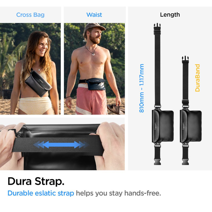 Etui Spigen A621 Universal Waterproof Case & Waist Bag Black