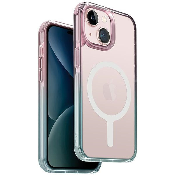 Etui UNIQ etui Combat Duo iPhone 15 6.1" Magclick Charging niebiesko-różowy/pastel sky blue-powder pink Case