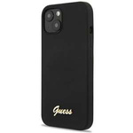 Etui Guess Guhcp13mlslmgbk iPhone 13 6,1" Black/czarny Hardcase Silicone Script Gold Logo Case