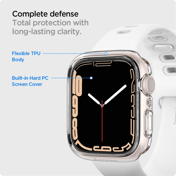 Etui SPIGEN ULTRA HYBRID APPLE WATCH 7 / 8 / 9 (41 MM) CRYSTAL CLEAR