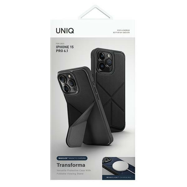 Etui UNIQ etui Transforma iPhone 15 Pro 6.1" Magclick Charging czarny/ebony black Case