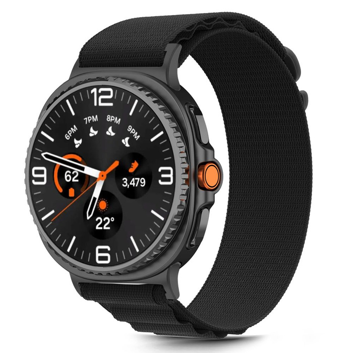 PASEK TECH-PROTECT NYLON PRO SAMSUNG GALAXY WATCH 8 / CLASSIC (40 / 44 / 46 MM) CZARNY