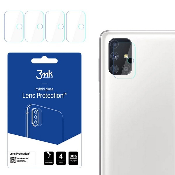 Szkło Hybrydowe 3MK Samsung Galaxy M51 M515 Lens Protect Ochrona Na Obiektyw Aparatu 4szt Glass