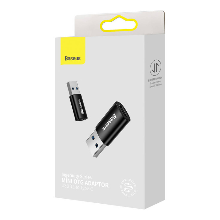 Baseus Ingenuity Series Mini OTG Adaptor USB 3.1 to Type-C  Black