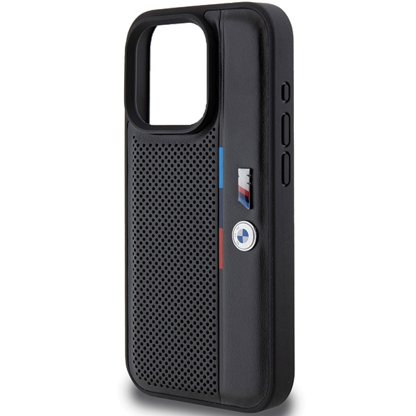 Etui Bmw Bmhcp15l23pupvk Iphone 15 Pro 6.1" Czarny/black Hardcase Perforated Tricolor Line Case